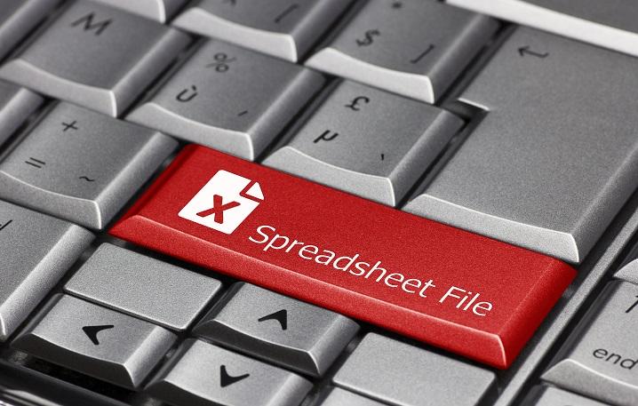 A picture of a key on a keyboard with the words "Spreadsheet File" on it.