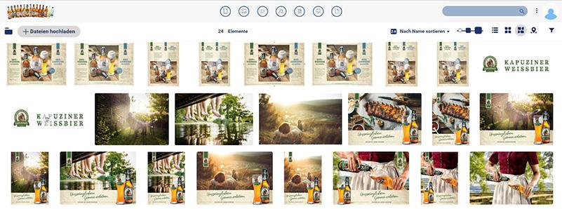 Canto in action at Kulmbacher: advertisements and product images.