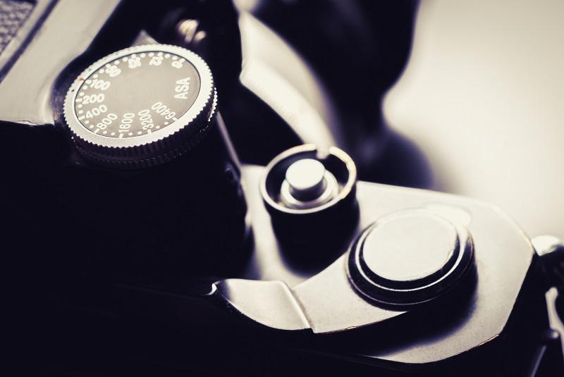 A vintage camera.