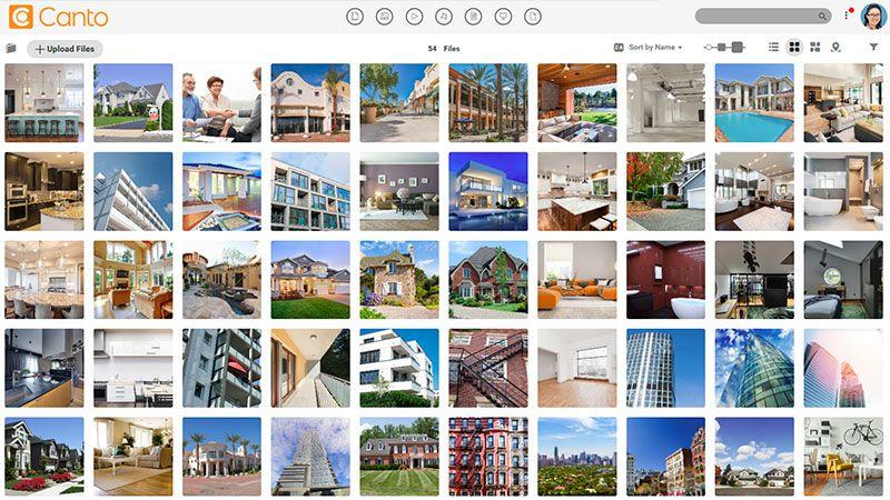 Die Benutzeroberfläche des DAM-Systems von Canto.