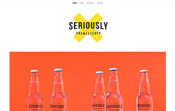 Seriously Unsweetened's homepage.