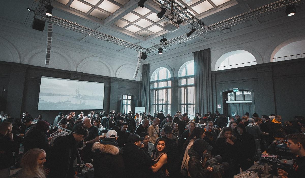 A group of people at an event.