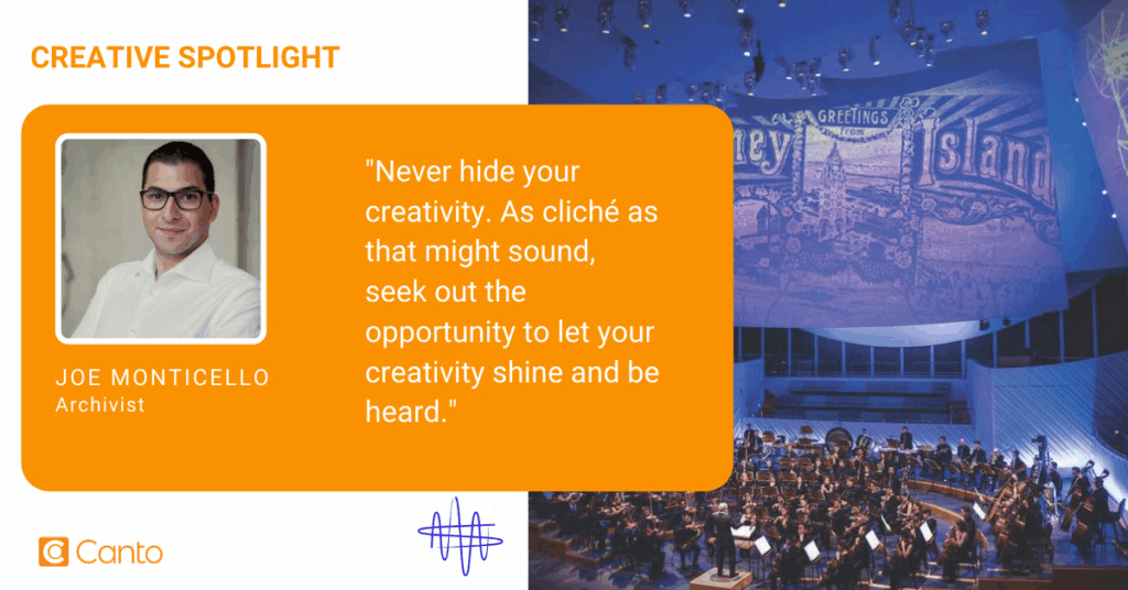 Joe Monticello, Archivist of New World Symphony.