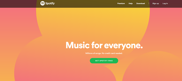 The Spotify website.
