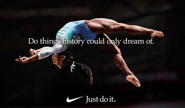 A Nike gymnast advertisement.