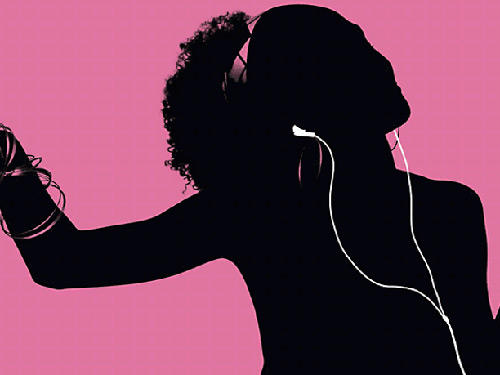 An iPod advertisement.