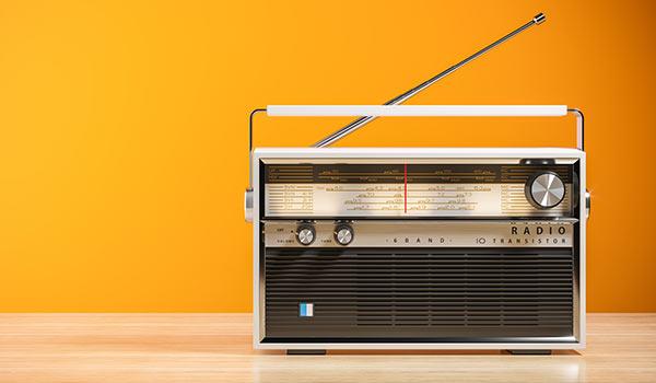 An old-fashioned radio.