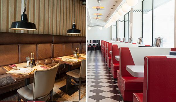 Two restaurant images side-by-side.