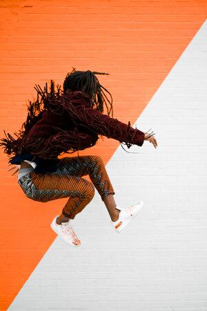 Picture of a person jumping.