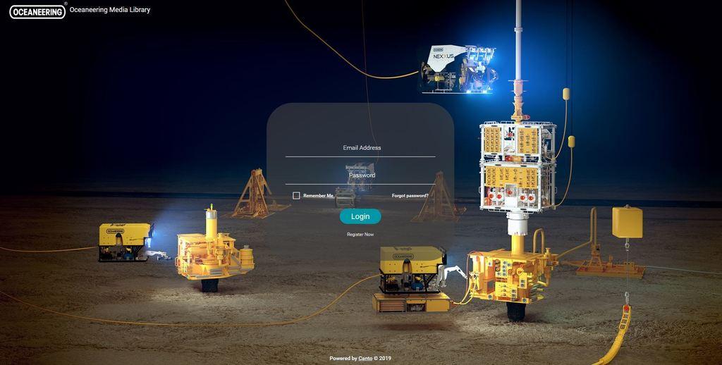 Oceaneering Canto log-in screen