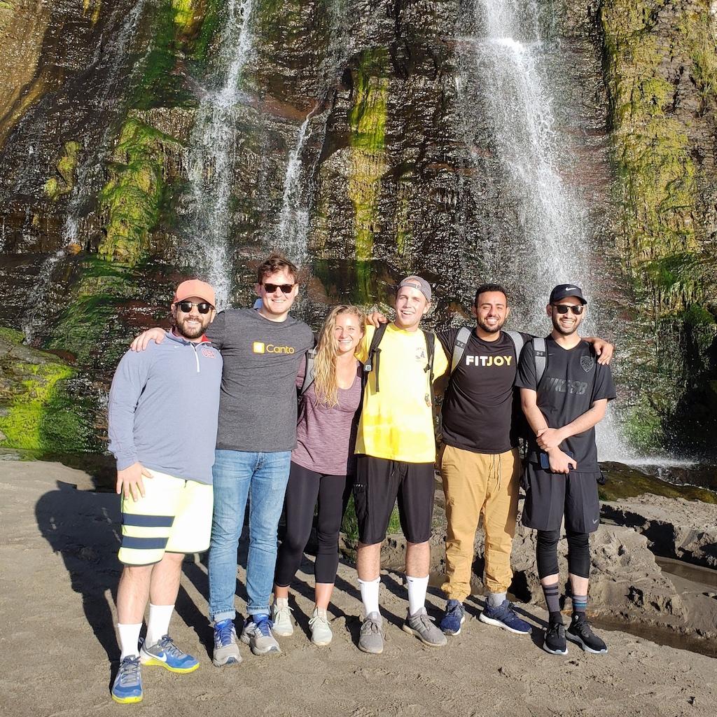 Canto employees on a hiking trip.