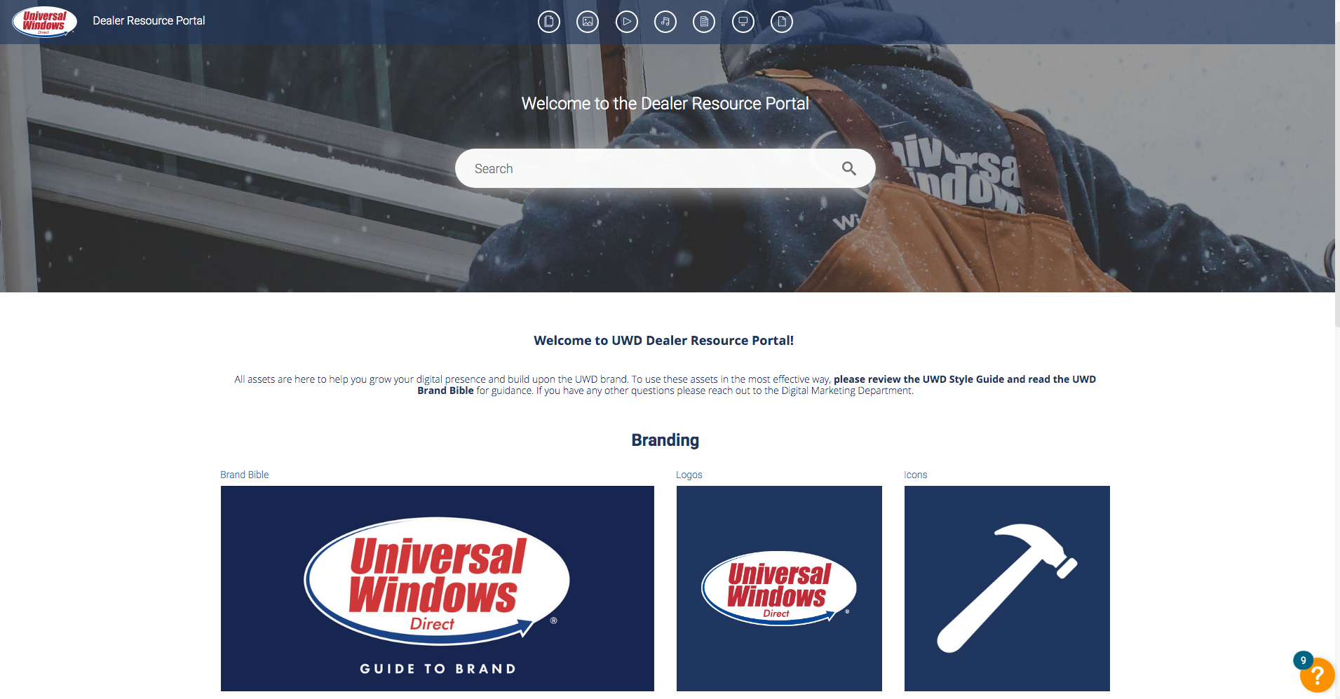 Screenshot of a Canto portal of Universal Windows Direct.