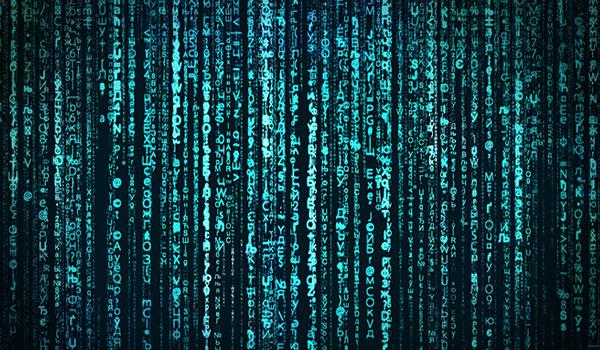 Scrolling data numbers vertically.