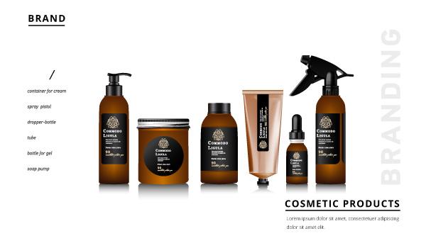 Multiple cosmetic products.
