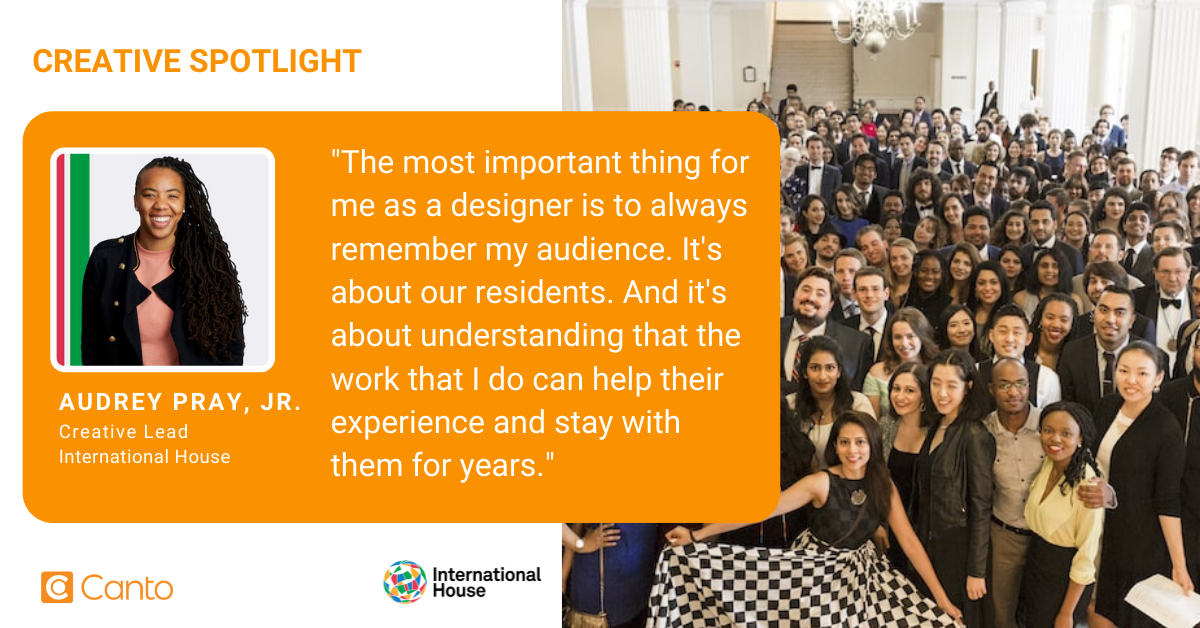 Audrey Pray, jr., the Creative Lead for International House.