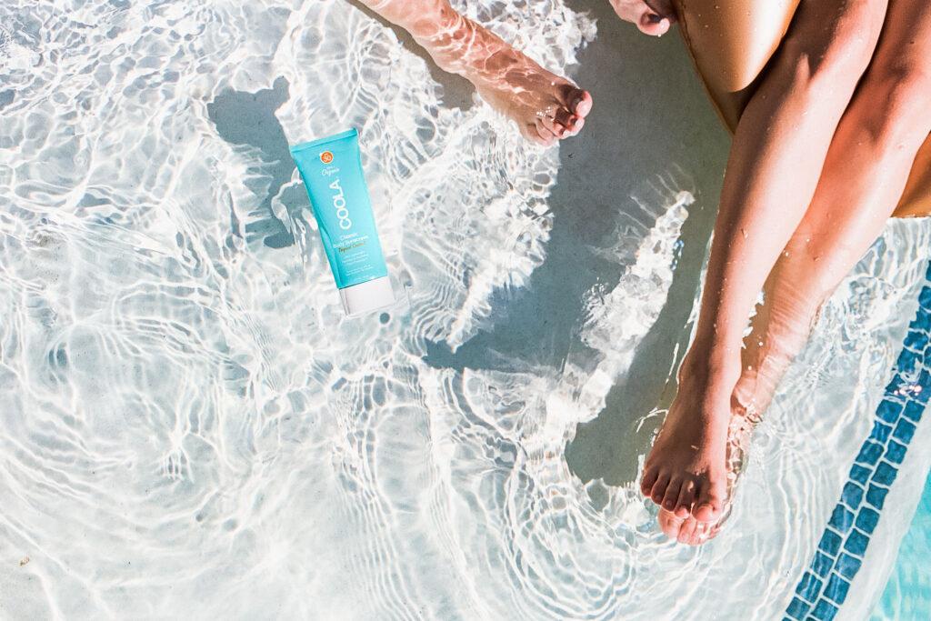 COOLA product in the pool