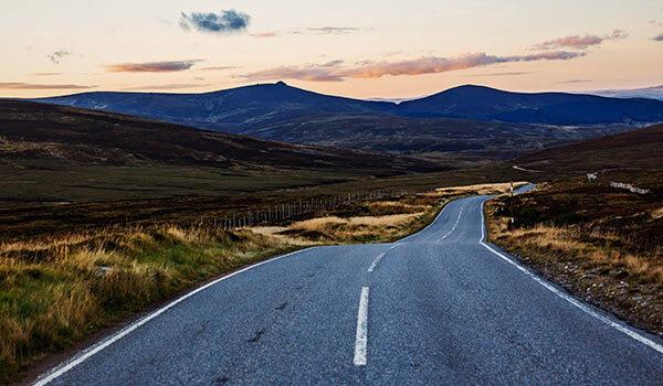 A path in the countryside.