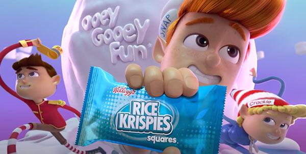 A Rice Krispies Treats advertisement.