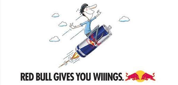 A Red Bull advertisement.