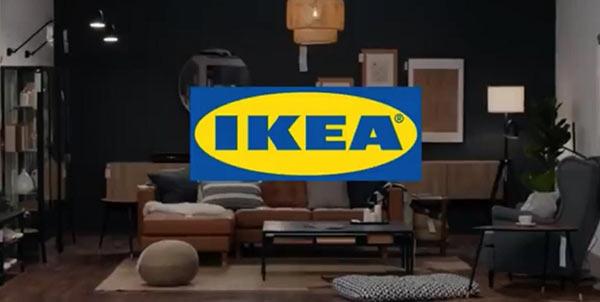 The IKEA store model living room.