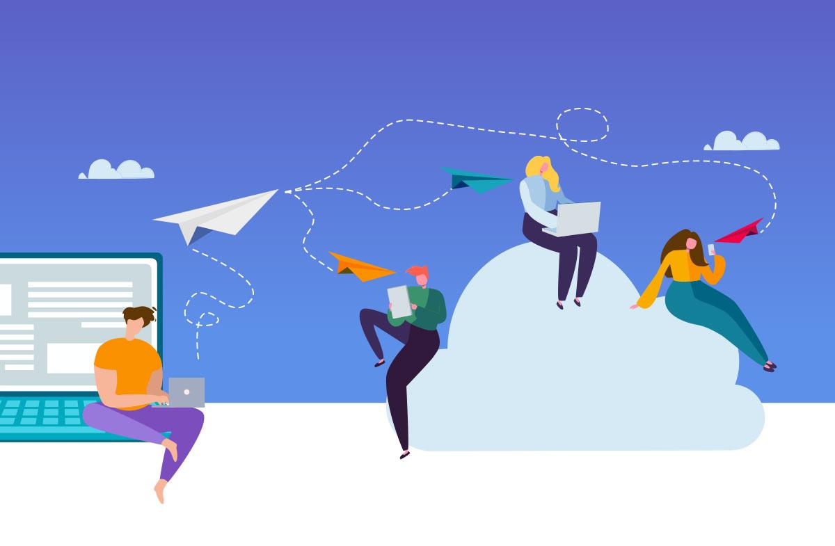 Ein Marketingexperte verwendet E-Mail-Segmentierung.