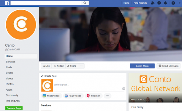 screenshot of Canto