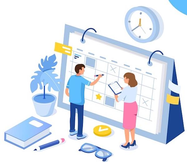 a calendar of workflow