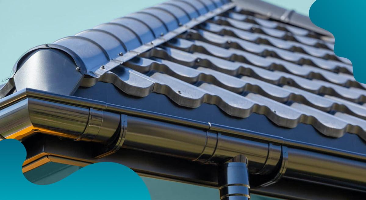 This Old House header image in blue of renovated roofing and gutters.