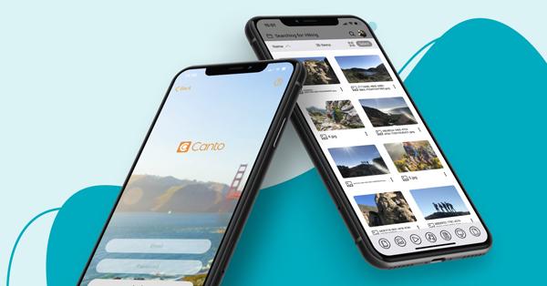 Canto iOS app displayed on an iPhone screen.