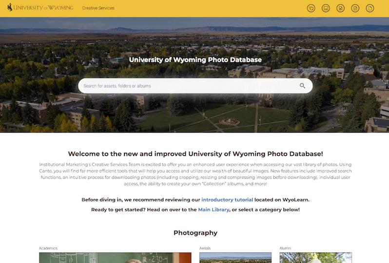 University of Wyoming's Canto portal