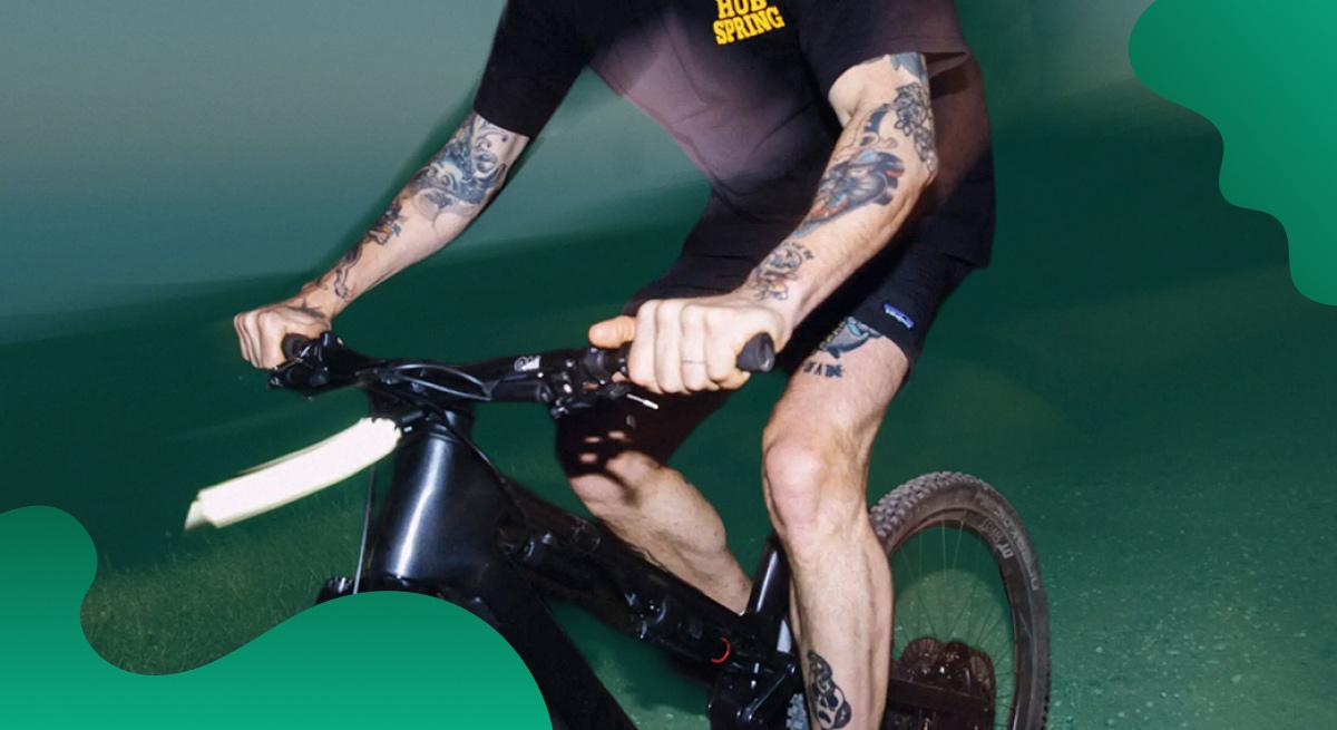 Featured image of mountain biker with green overlay.