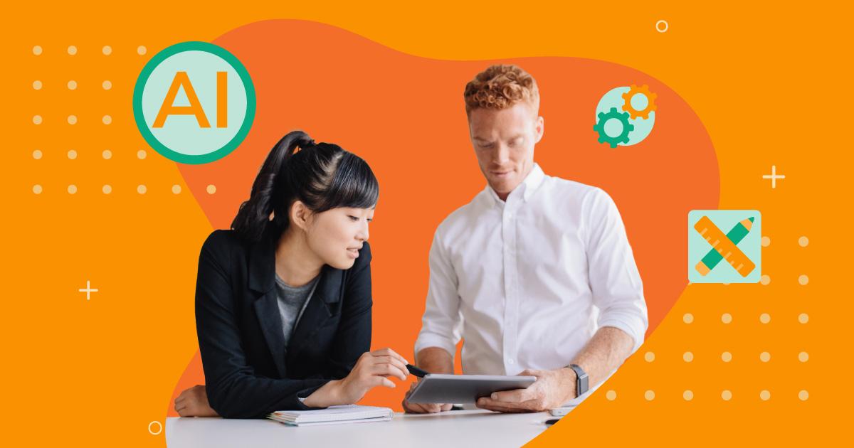 Creative team collaborating with AI marketing tools to automate design and optimize brand content across campaigns.