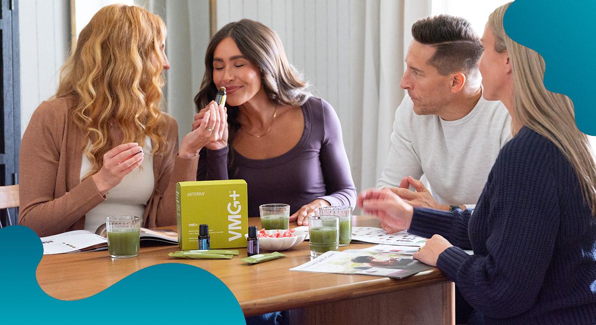 doTERRA Customer Feature Image with Blue Corner Styling