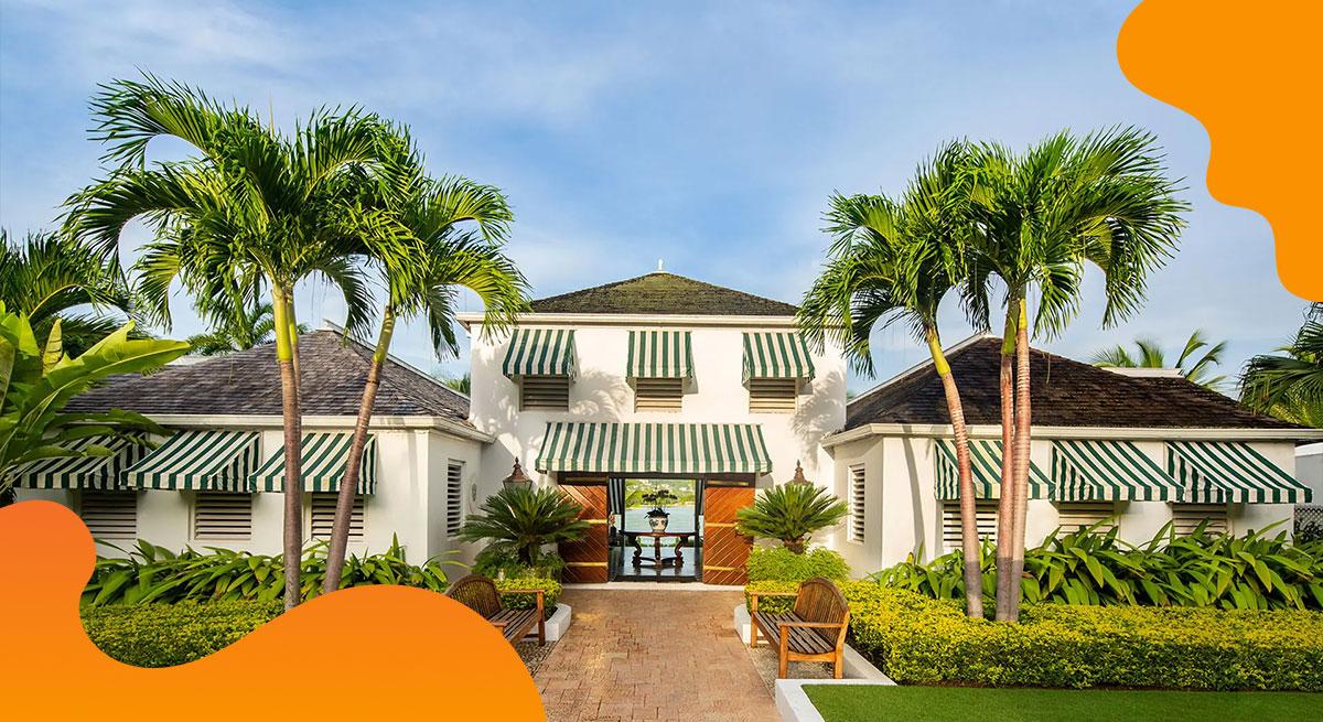 Exterior daytime photo of Round Hill Hotel located in Jamaica.