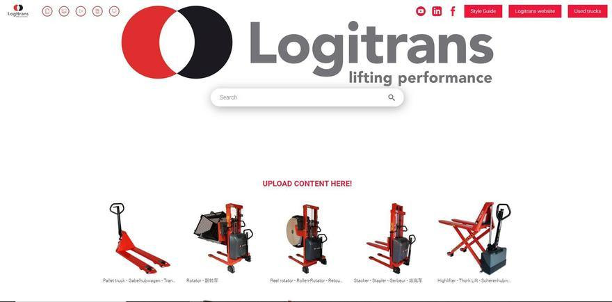 Screenshot des von Logitrans erstellten Canto Portals.