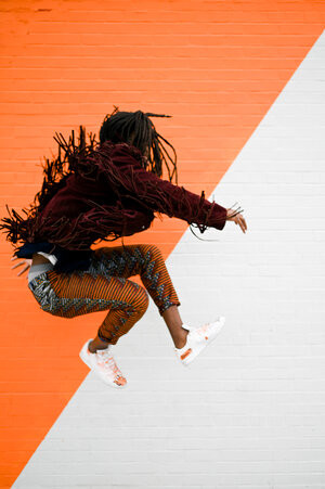 Picture of a person jumping.