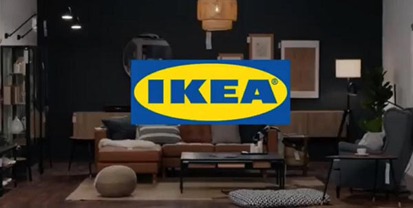 The IKEA store model living room.